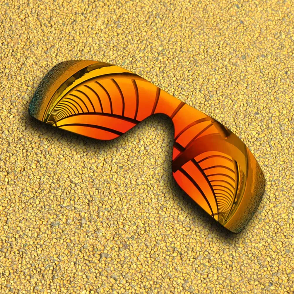 Orange Red&Purple Mirrored Polarized Replacement Lenses for-Batwolf Frame 100% UVA & UVB Anti-Scratch Anti-Reflective