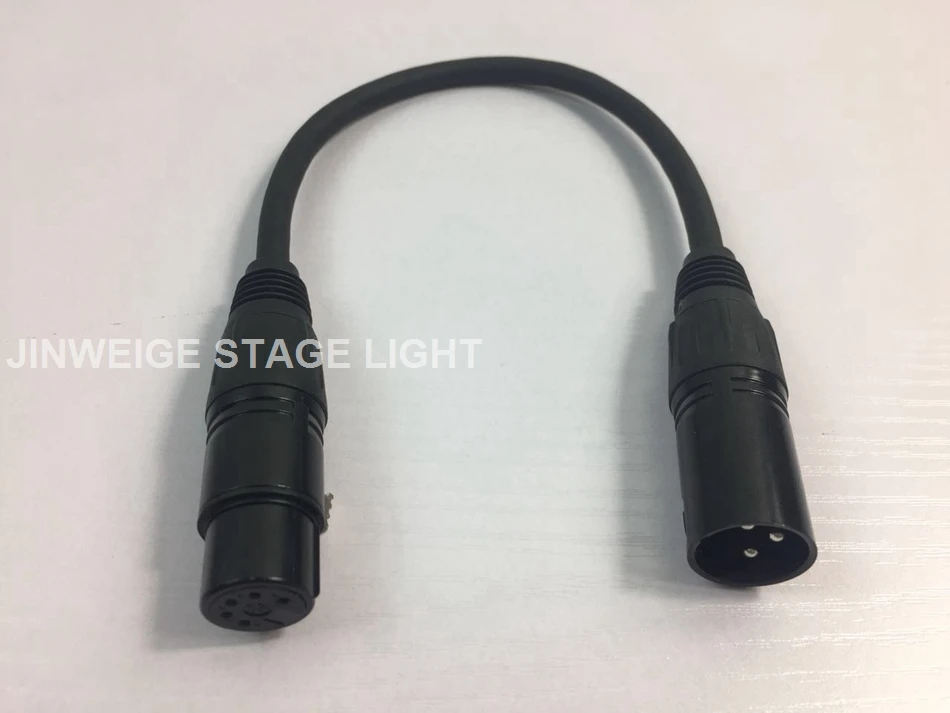 30cm 3-Pin In 5-Pin Out Transfer Signal Connection DMX Cable For Stage Light Stage Light Accessories