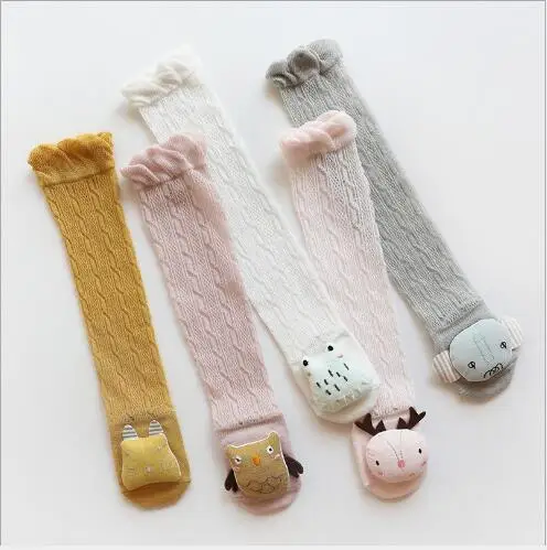 3 pairs Summer new children's socks breathable mesh baby over knee socks baby long tube anti-mosquito socks doll accessories soc