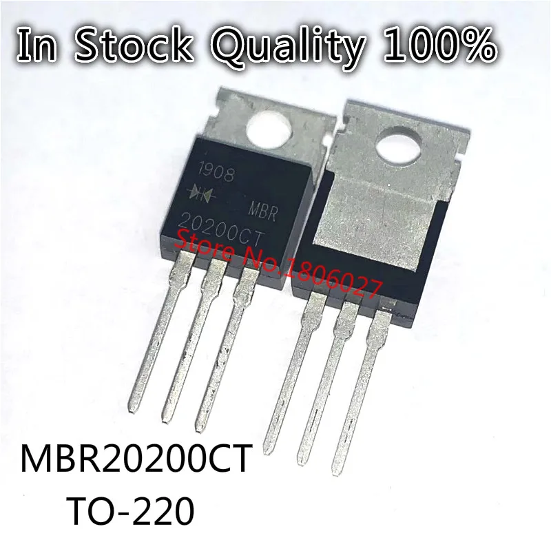 10pcs/lot   MBR20200CT B20200G Schottky diode TO-220