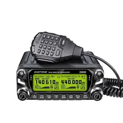 Zastone D9000 Car Walkie Talkie Radio Station 50W UHF/VHF 136-174/400-520MHz Two Way Radio Ham HF Transceiver