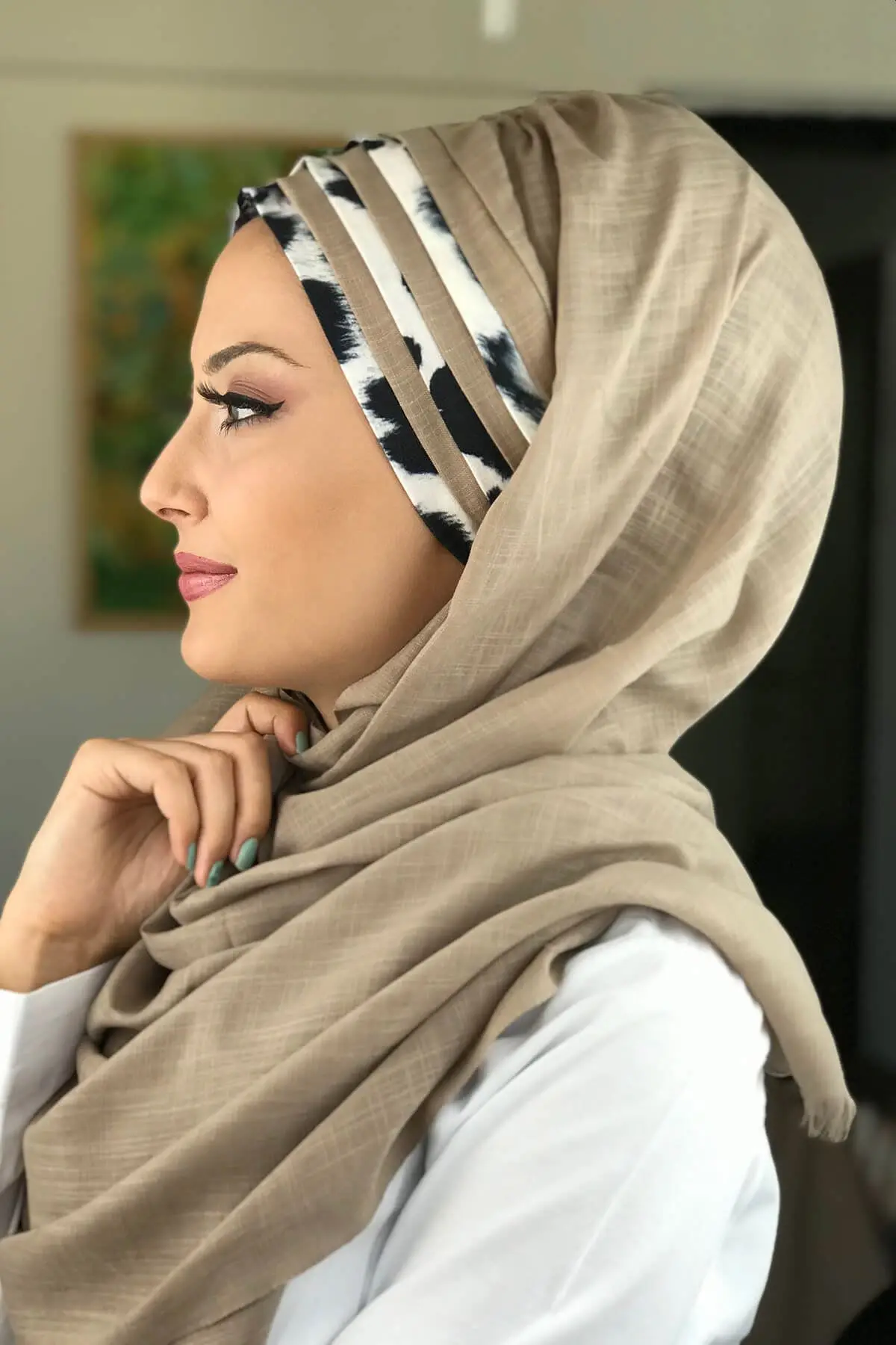 Nuova moda Hijab donna Hijab musulmano 2021 sciarpa Hijab islamica fazzoletto da caffè al latte scialle istantaneo e scialle pratico