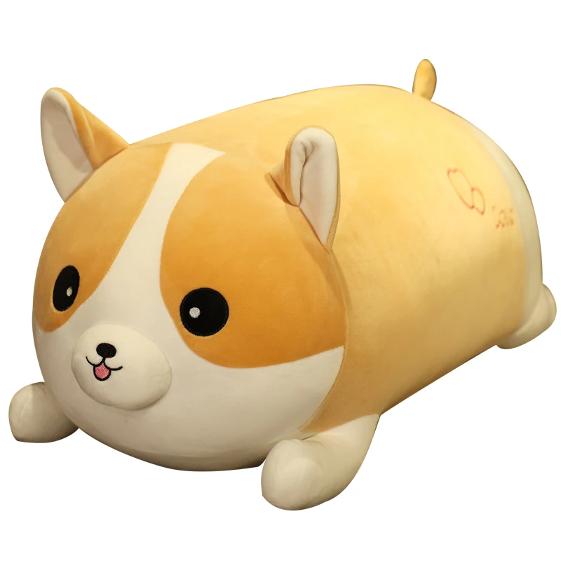 Śliczna gruba kreskówka Corgi Pluszowa zabawka Poduszka Gigantyczna Anime Shiba Inu Pies Lalka Poduszka do spania dla dzieci Prezent 35 cali 90 cm DY50960