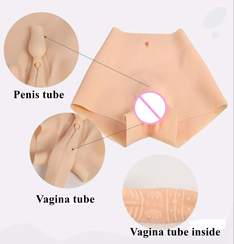 2G 91CM Enhancer Hip Silicone Realistic Vagina Panty Shemale Crossdresser Pussy Pants Transgender Artificial Sex Fake Underwear