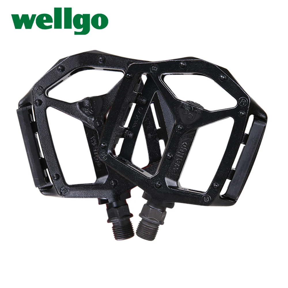 Wellgo B249DU Aluminum Alloy Ultralight Bicycle Pedal Cr-Mo Steel Mandrel Double DU Bearing Pedals