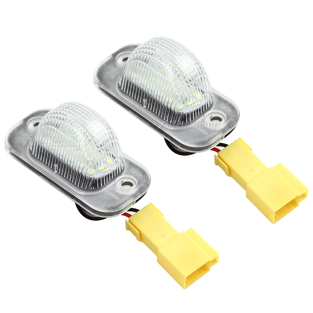 2pcs White LED License Plate Light Number Plate Lamp For VW Golf 2 1983-1992 For Jetta 2 1984-1991 For Seat Toledo I 1991-1999