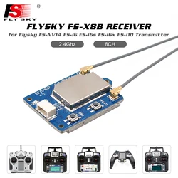 Flysky FS-X8B 4.0-8.4V 8CH 2.4G PPM/i-bus AFHDS 2A GFSK FHSS odbiornik kompatybilny z FS-NV14 FS-i6 FS-i6s FS-i6x FS-i8 FS-i10