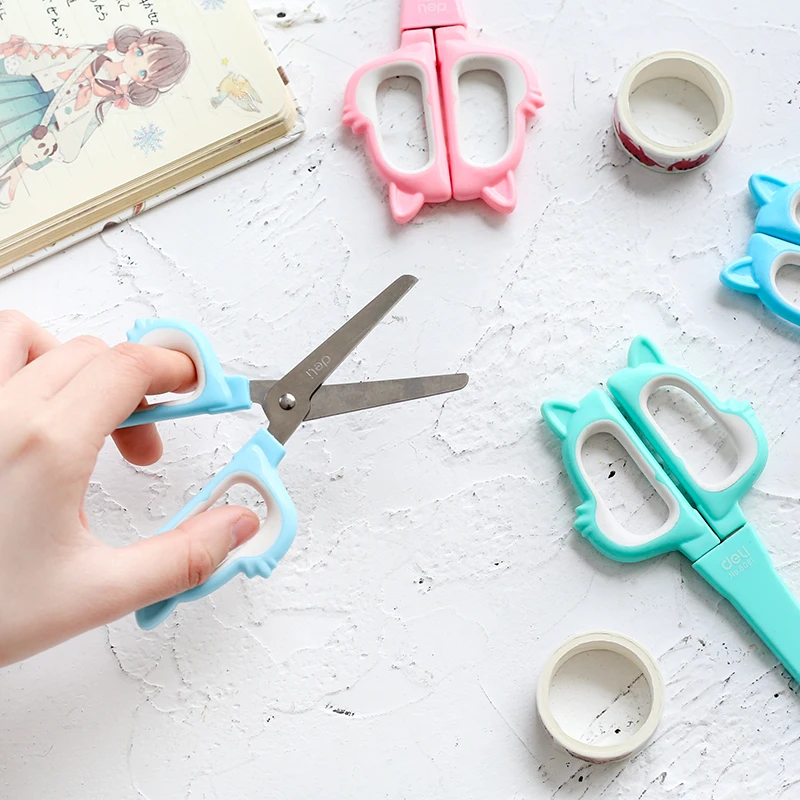 Cute Craft Paper Portable Utility Scrapbook Kids Safety Mini Scissors School Office Supplies