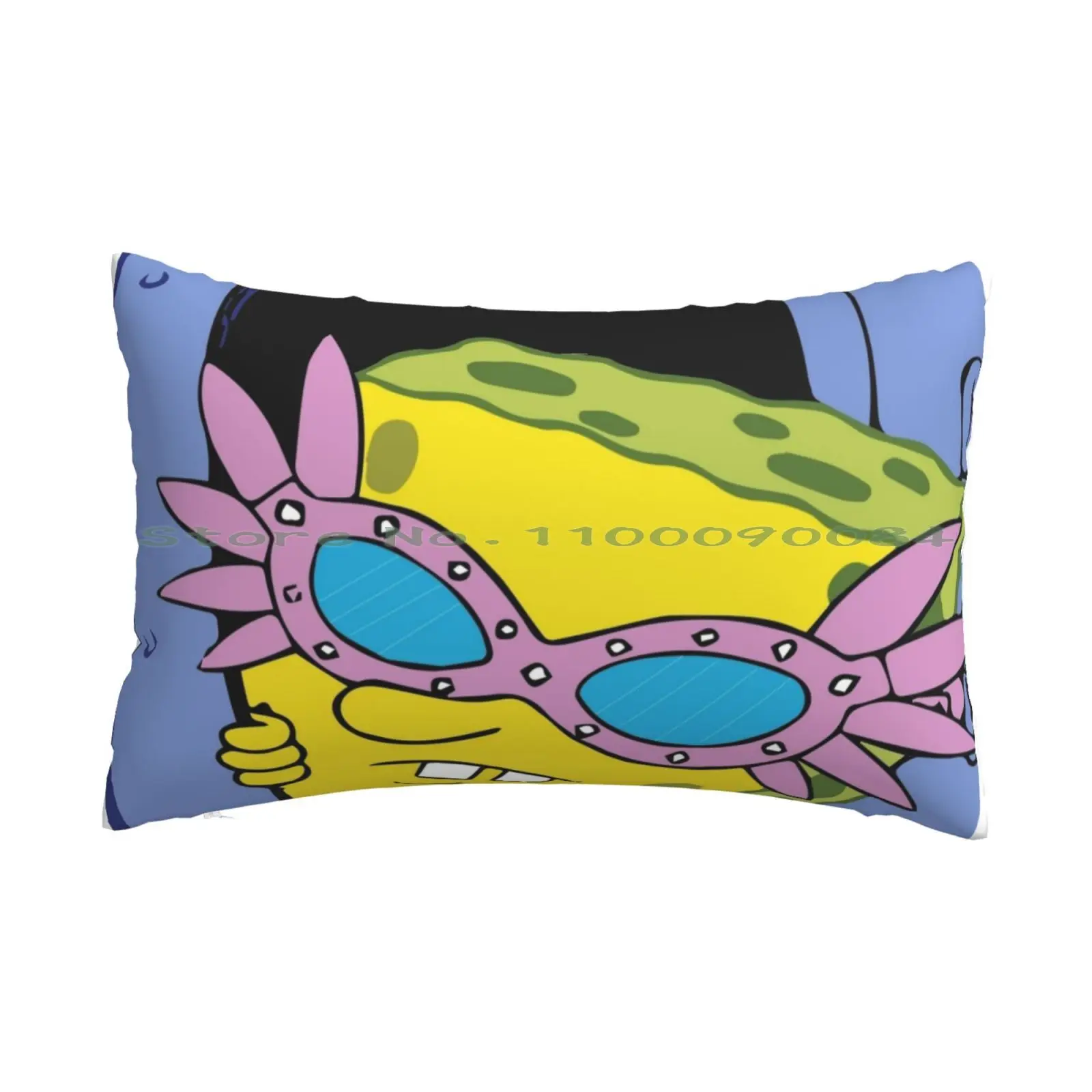 Untitled Pillow Case 20x30 50*75 Sofa Bedroom Sunglasses Meme Sus Funny Shades Style Pink Bikini Bottom Cartoon Long Rectangle