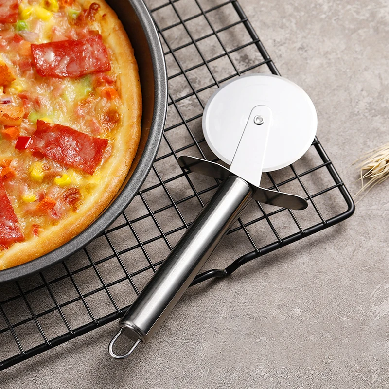 Stainless Steel Pizza Cutter,Pizza Wheel Slicer Cake Bread Pies Round Knife Kitchen Tools Baking Cutting Tools