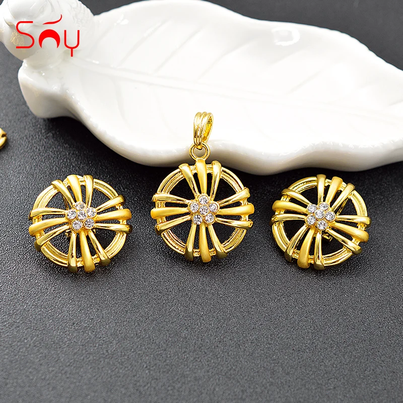 

Sunny Jewelry Cross Jewelry Sets For Women Earrings Necklace Pendant Vintage Jewelry For Party Dubai Fashion Jewelry Findings