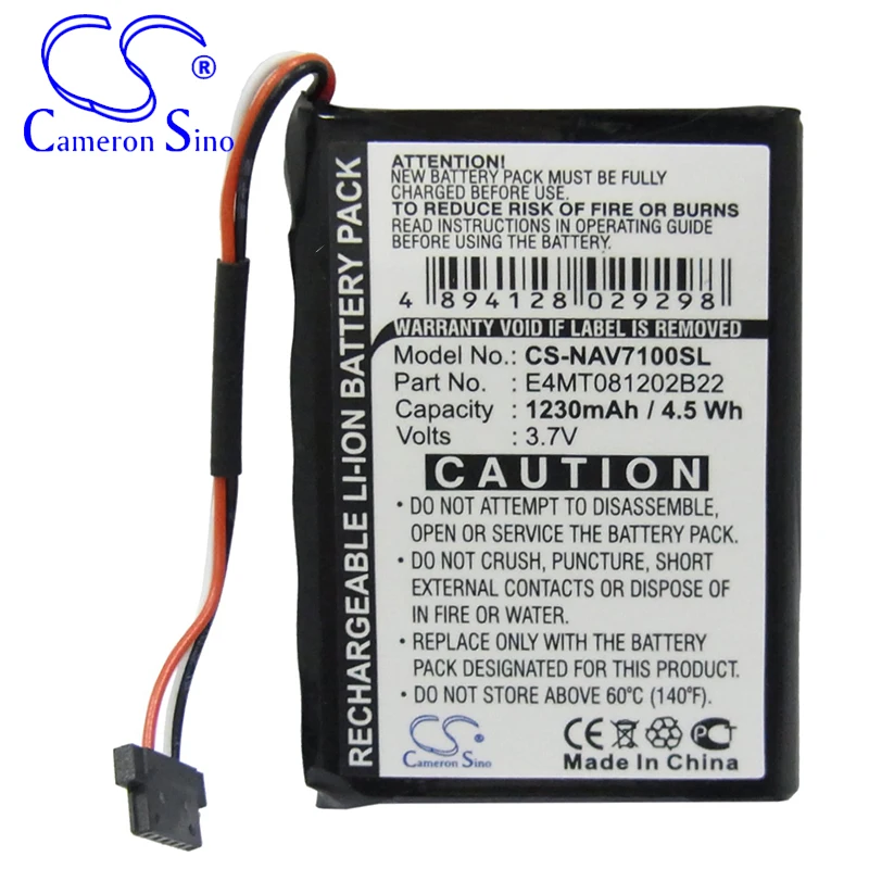 NAVMAN N20 용 CameronSino 배터리, NAVMAN BP/LP1200/11/B0001 MX BP/LP1230/11/A0001U GPS, 네비게이터 배터리 1230mAh 3.70V
