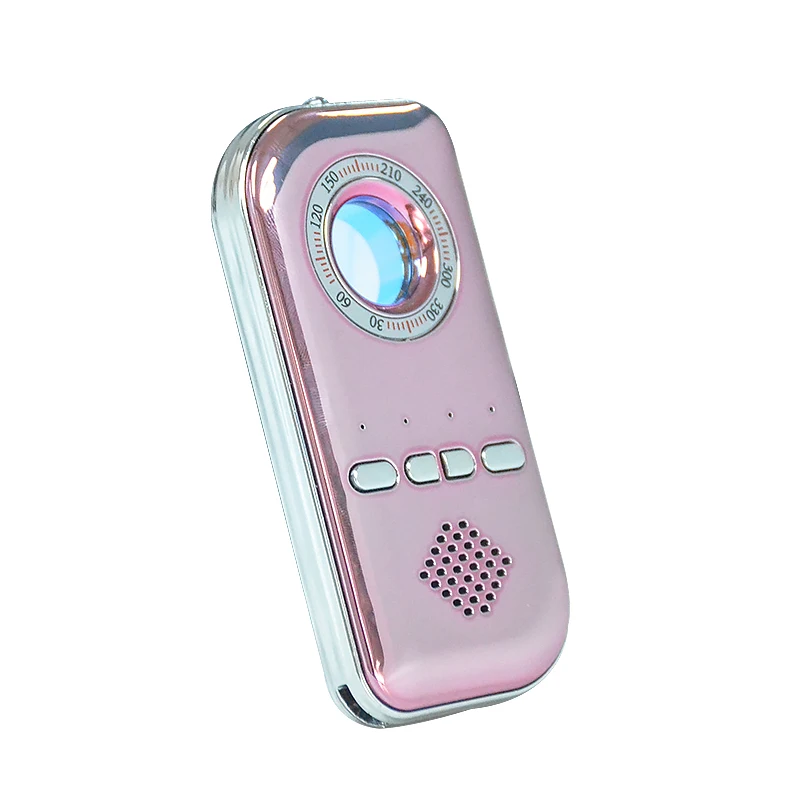 2020 Multi-function Portable Anti-Spy Hidden Camera Laser Detector Hide Camera Finder with Eight IR Lights(Rose Gold)