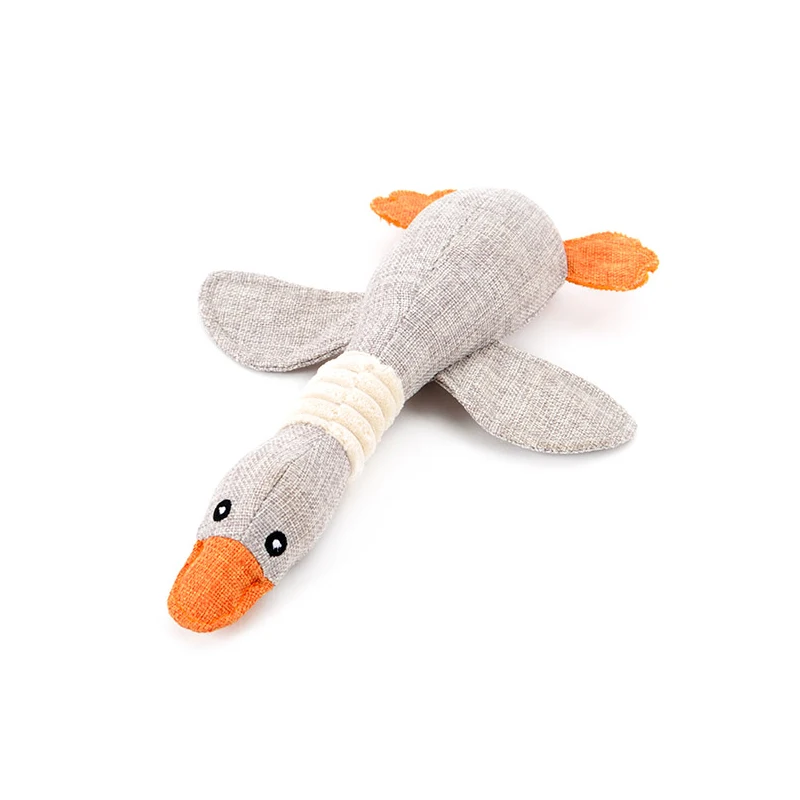 

Hot Sell Pet Plush Wild Goose Toy Dog Squeak Toys