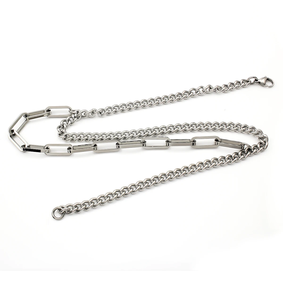 316L Stainless Steel Two-Layer Punk Necklace For Women Gold Silver Plated Necklace Collar European Charm jewelry New 2025