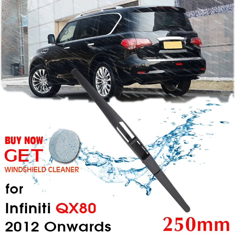 

Car Wiper blade Rear Back Window Windscreen Windshield Wipers For Infiniti QX80 Hatchback 250mm 2012 Onwards Auto Accessories