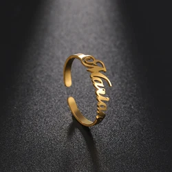 Sipuris anello personalizzato con nome personalizzato anello personalizzato in acciaio inossidabile per donna uomo anello personalizzato unico per coppia di gioielli