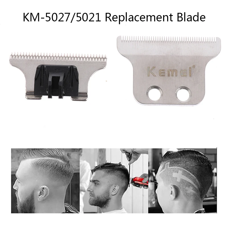 2pcs Professional Hair Clipper Blade For Kemei 5021/5027 Replacement Blade Hair Trimmer Clipper Knife Barber Cutting Head