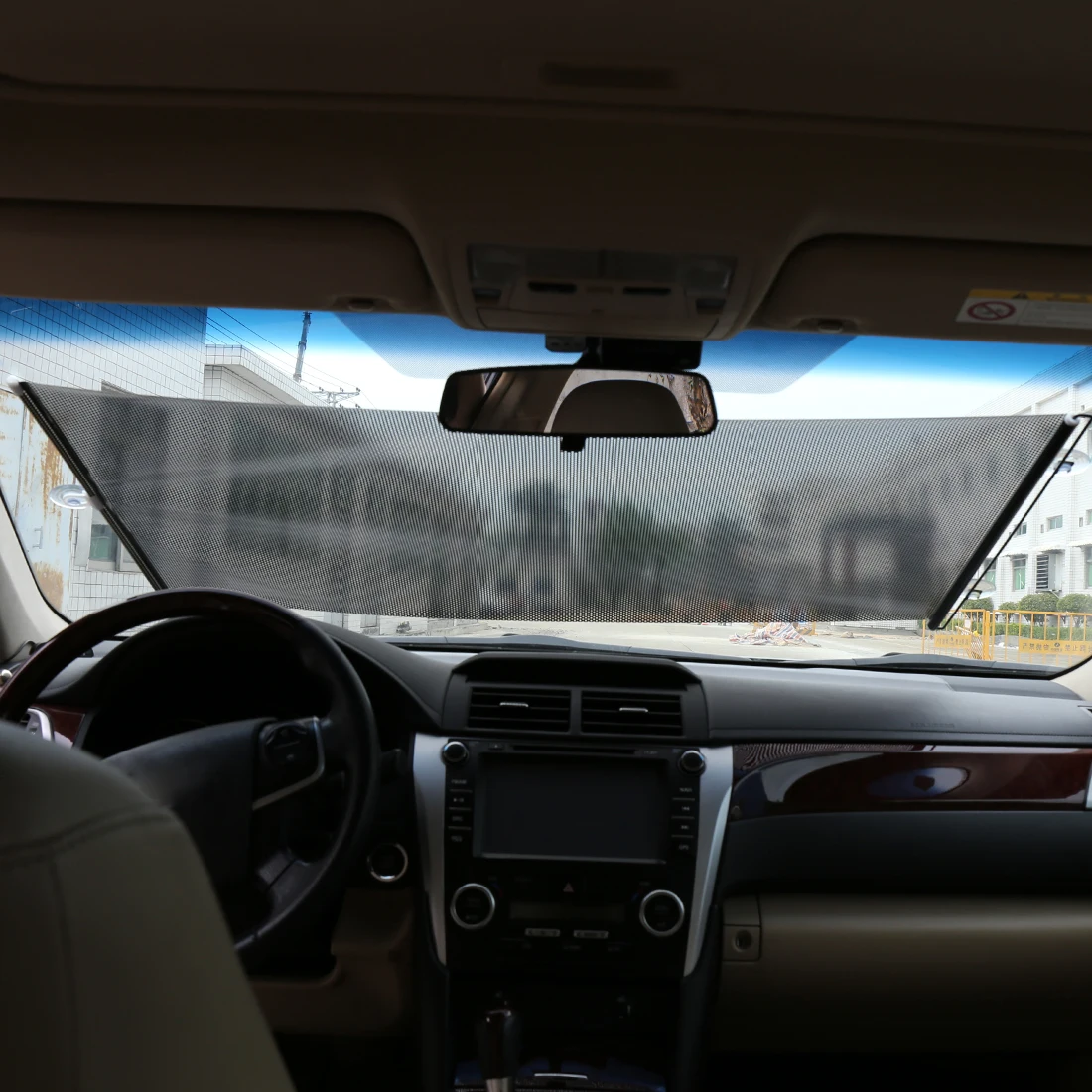 X Autohaux 40Cm X 60Cm Black Retractable Vehicle Car Curtain Window Roller Sun Shade Blind Protector