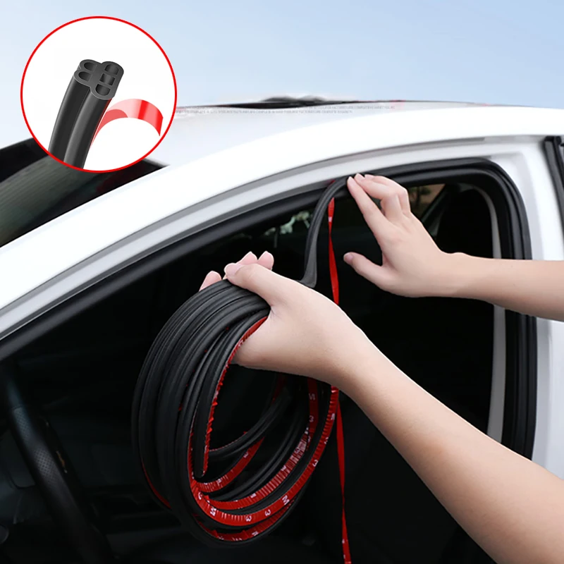 

Rubber Car Door Sealing Strips Sound Insulation Sealing Weatherstrip Auto Double Layer Sealing Stickers Automobiles Accessories