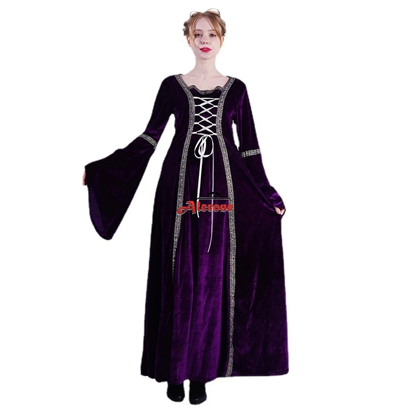 Medieval Lange Kleid Retro Große Schaukel Medieval Kleid Karneval Halloween Kostüme