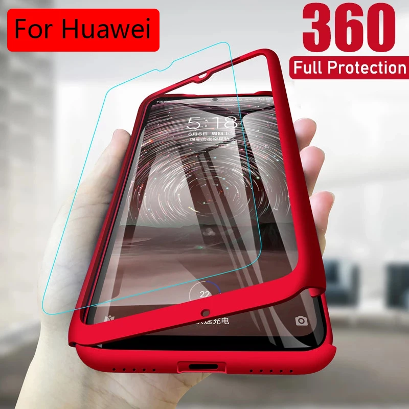 360 Full Cover Luxury Shockproof Case For Huawei P30 P20 P40 Lite Mate 30 20 10 Lite Y7 Y6 Y9 Pro P Smart 2019 Protection Cases