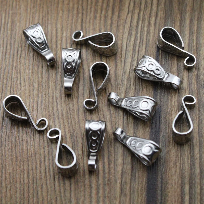 20 sztuk 6x16mm złącza wisiorek ze stali nierdzewnej zatrzaski kaucji naszyjnik wisiorek haczyki klipsy DIY tworzenia biżuterii znalezienie akcesoriów — zdjęcie 5