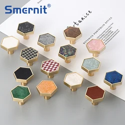 Hexagon Furniture Handles for Cabinets and Drawers Door Knobs Kitchen Cupboard Wardrobe Pulls Stylish Decorate