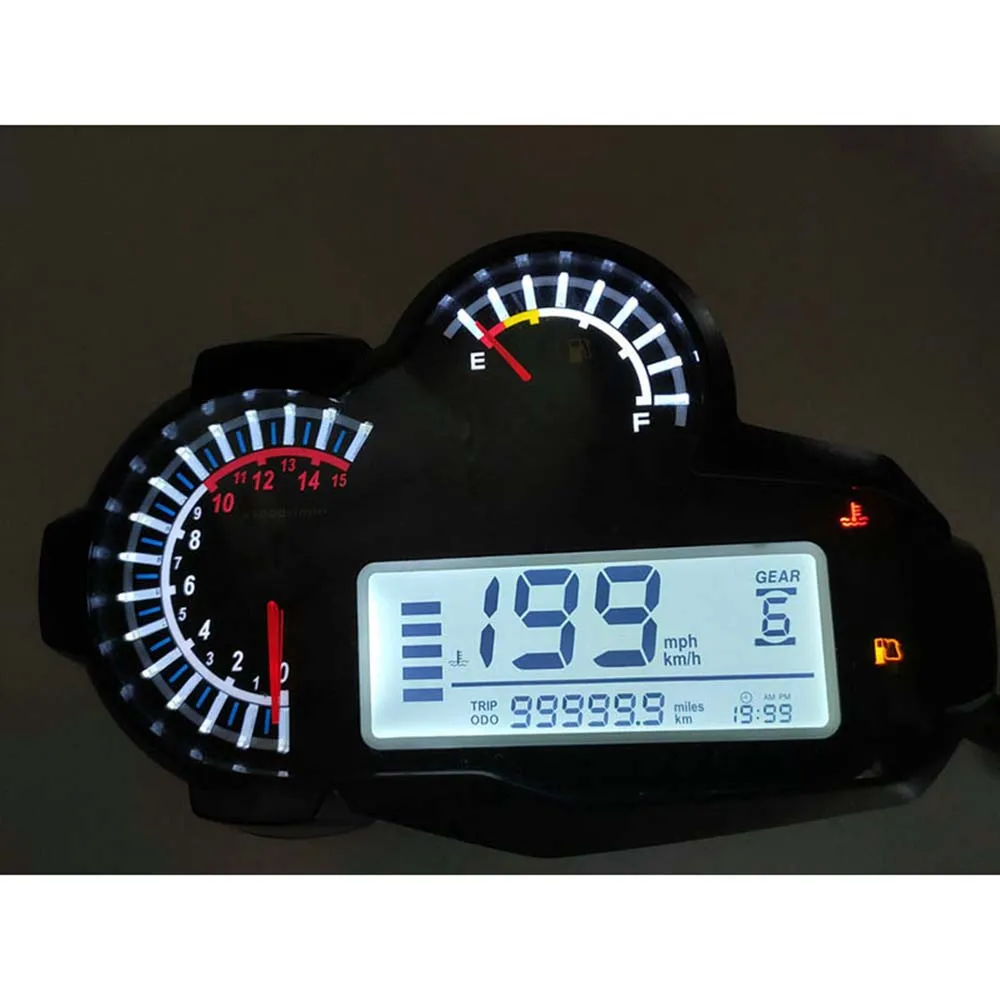 Motorcycle Universal For 2,4 Cylinders 14000RPM LED Speedometer Digital Odometer Backlight For BMW Honda Ducati Kawasaki Suzuki