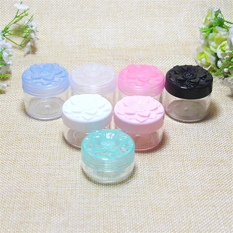 100 Pcs 10/15/20G Cream Jar Plastik Makeup Packing Kecil Kosong Kosmetik Wadah Contoh Eyeshadow cream Canister Masker Isi Ulang