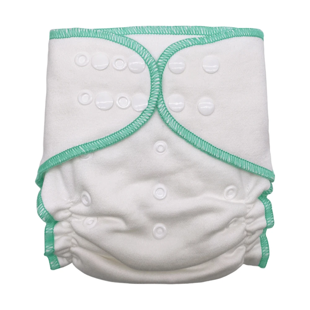 Goodbum Washable Adjustable Bamboo Cotton AI2 Diaper Cloth Diaper Double Row Snaps Cloth Nappy For 3-15KG Baby