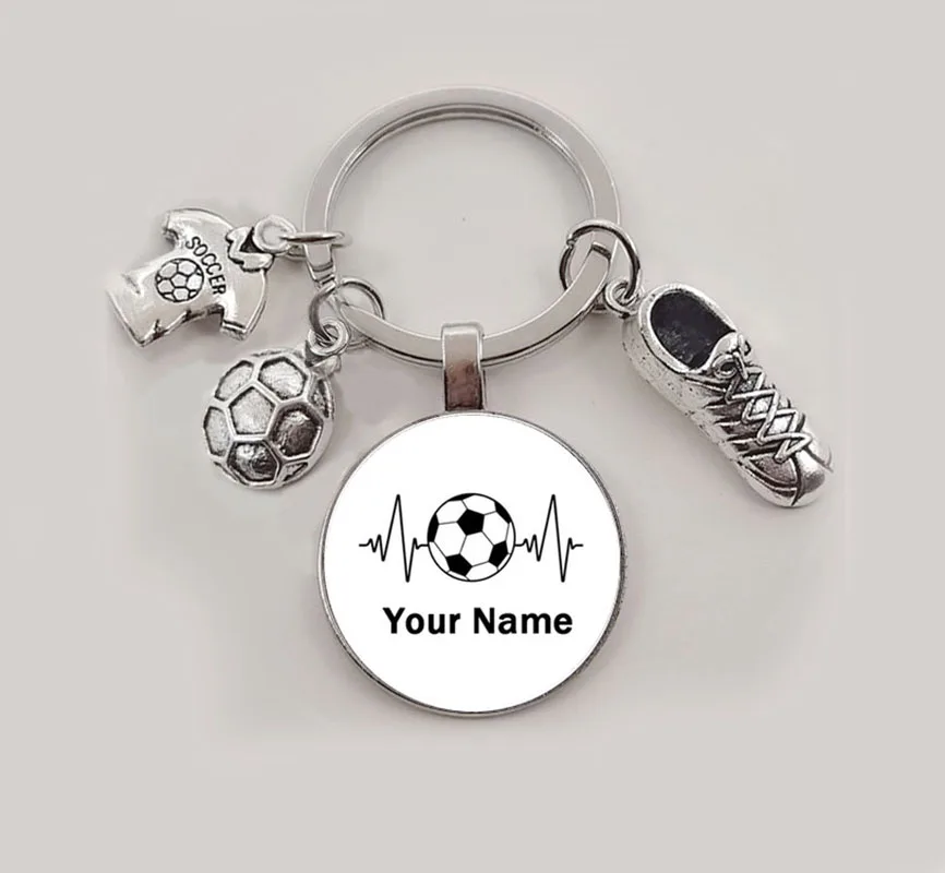 Football Diy Custom Name Keychain To Play Football Boy Keychain, Diy Keychain For Football Lovers, Fashion Gift Keychain For Foo