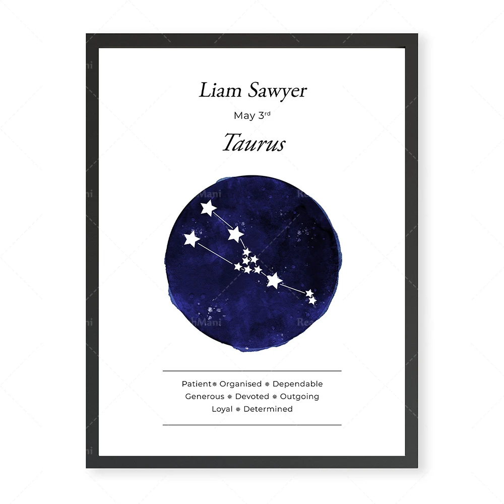 Astrological theme 12 constellation canvas posters and prints Astrology signs Minimalist geometric painting Nordic wall art pict