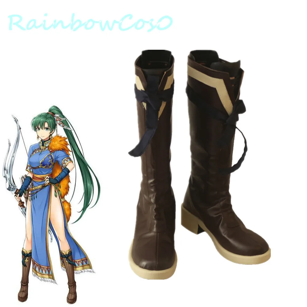 

Fire Emblem Blazing Sword Lean Cosplay Shoes Boots Props Game Anime Halloween RainbowCos0