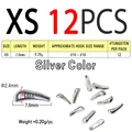 12 Piezas Plateadas XS