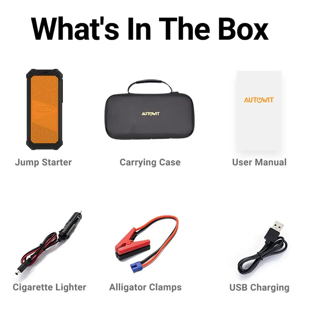 thumbnail image 2 of Autowit Super Capacitor Jump Starter - Batteryless 12V Jump Box For Cars Up To 8.0L Gas & 4.0L Diesel 2 of 2