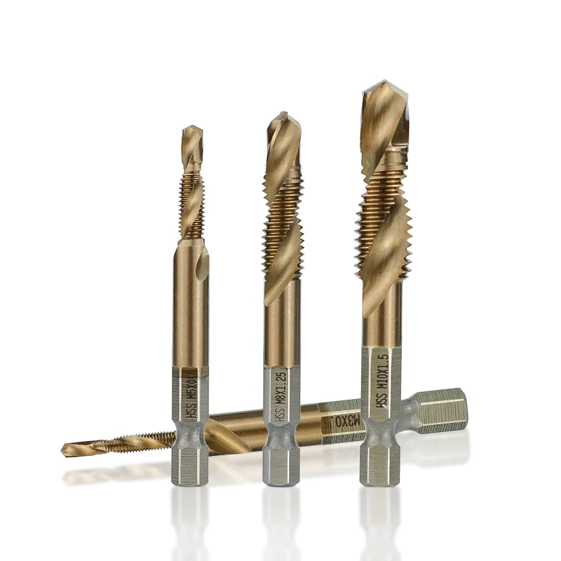 XCAN HSS4341/6542 Thread Tap Metric Tap M3 M4 M5 M6 M8 M10 M12 Machine Plug Tap Drill Metal Threading Tool Hand Tool