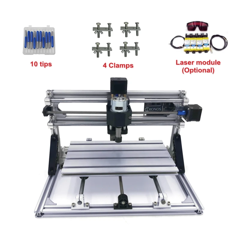 

Mini CNC Router 1610 500MW 2500MW 5500MW Laser Engraver PCB Milling Wood Carving Machine GRBL Control