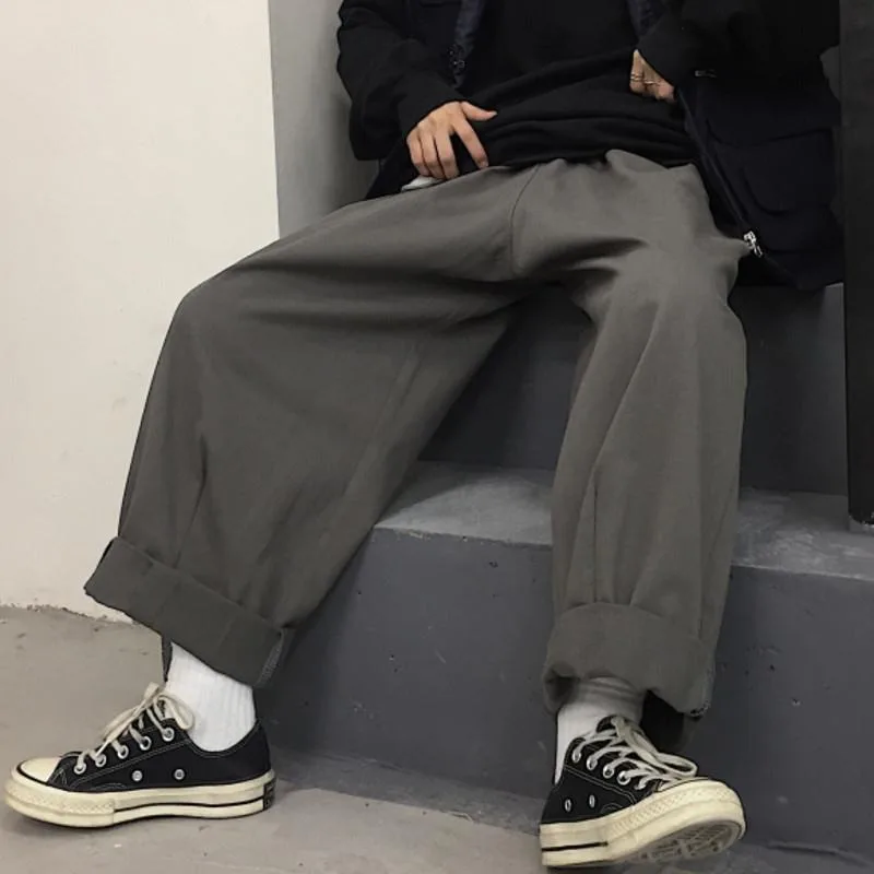 Women Pants Student Loose Ins Straight Korean Style Wide Leg Trousers Simple  Retro Kpop Ulzzang PopularHarajuku Leisure Daily