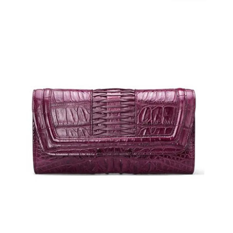 

gete new crocodile leather women clutch bags Female Thai Leather fashion bag Evening bag crocodile women wallet women purse