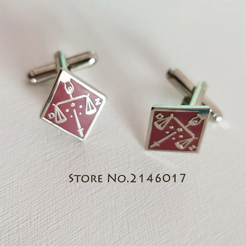 1 Pair Mens Hard Enamel Sleeve Button 16th Degree Freemason Masonic Cufflinks Scottish Rite Masons Metal Enamel Badge Cuff Link