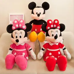 Muñecos de peluche de Mickey Mouse y Minnie para niños, juguetes de peluche de animales, regalo de cumpleaños y Navidad, 40/50cm