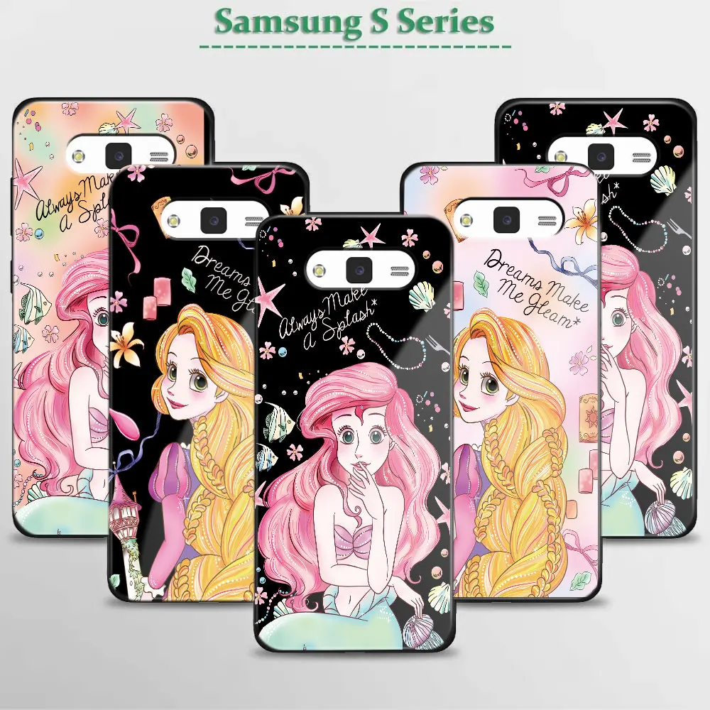 For Samsung J4 J6 Plus 2017 2015 2018 J7 Core Pro J4 J5 J6 Prime  J730 Girl Soft Silicone Shockproof Cartoon Glass Case Cover