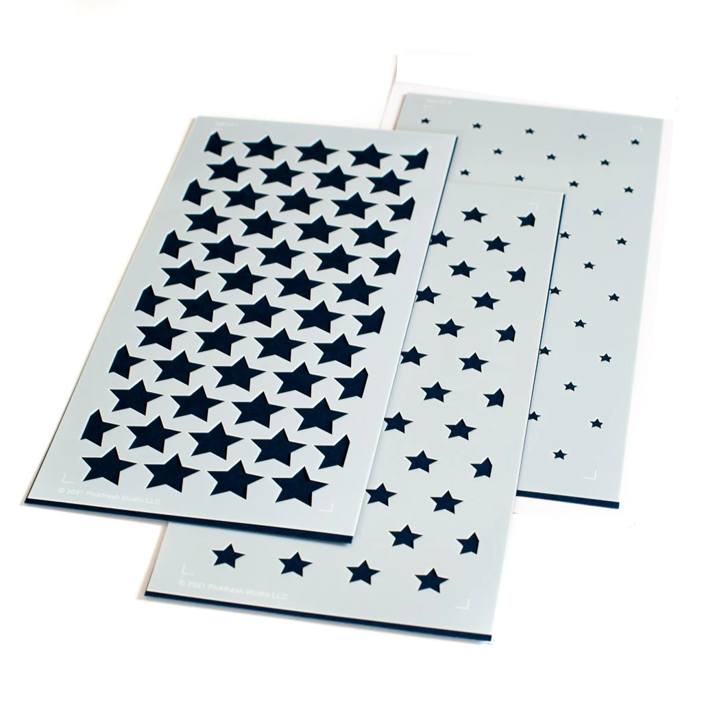 SLIMLINE STARS BUILDER LAYERING STENCIL 2121 New Metal Cutting Stencil Diary Scrapbooking Easter Craft Engraving Making Stencil