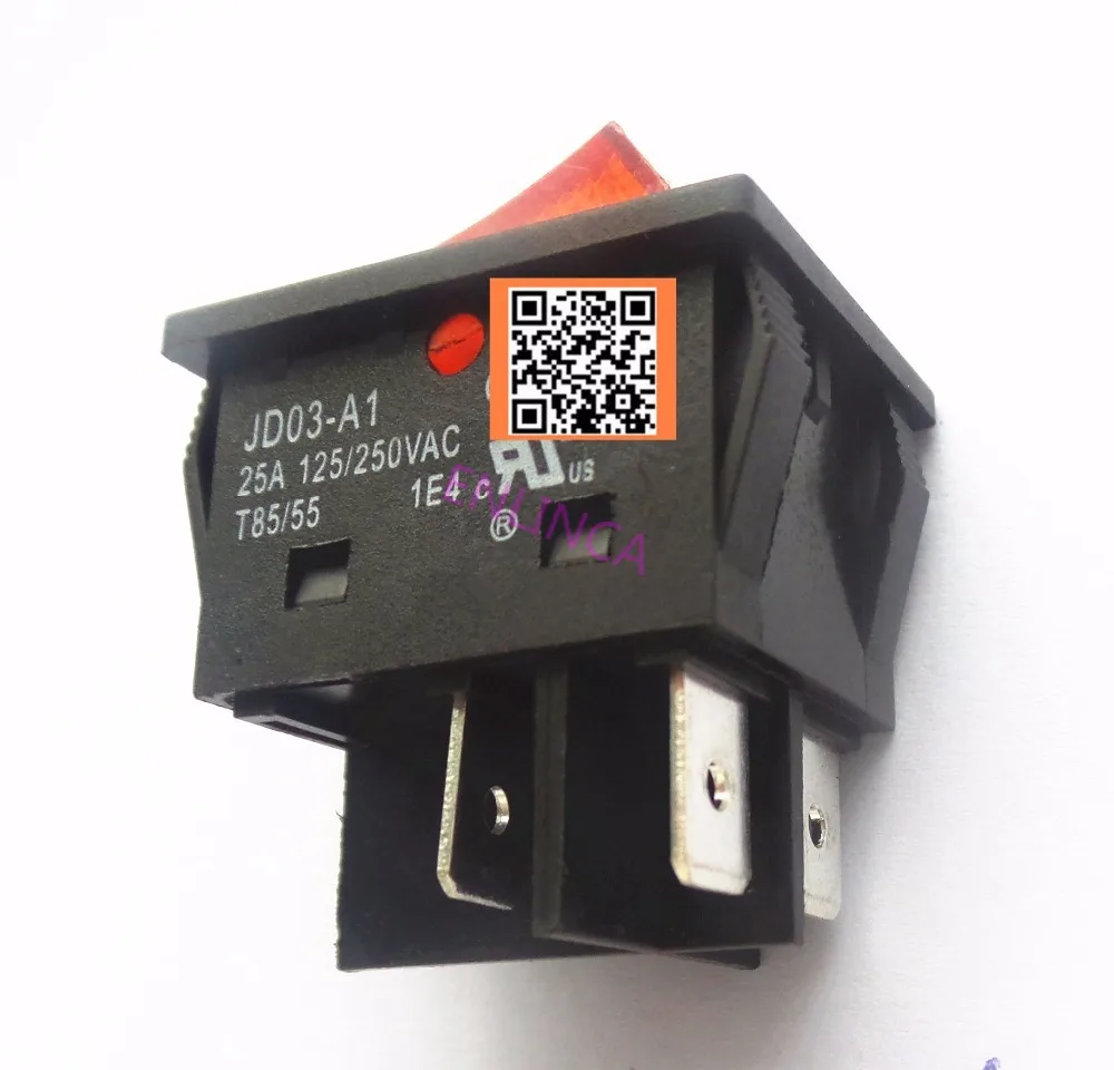 8pcs JD03 JD03-A1 25A 250VAC Rocker switch buttons
