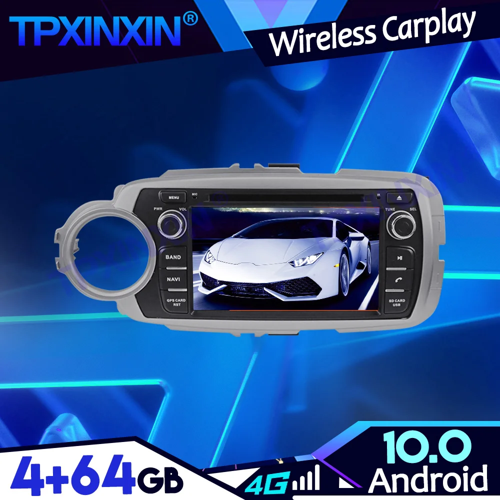 

PX6 Android 13.0 4G + 64G IPS Carplay для Toyota Yaris 2012-2015 автомобильный магнитофон мультимедийный плеер головное устройство Navi GPS авто радио