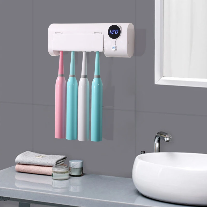 Stérilisateur de brosse à dents anti-bactéries à lumière UV, porte-brosse à dents 2 en 1, Monténégro de bactéries, livres, machine, nouveau