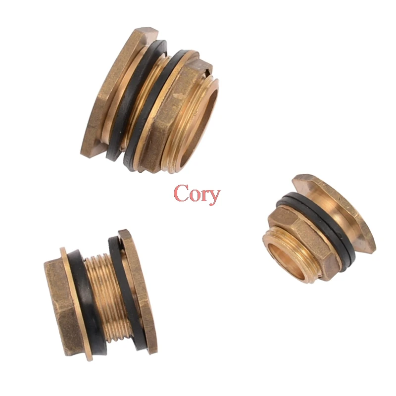 

2PC Copper Female-Male Water Tank Connector 1/2" 3/4" 1" Brass Pipe Single Loose Key Swivel Fittings Drainage Nut Jointer