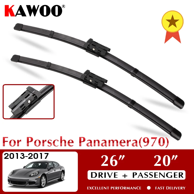 

KAWOO Wiper Car Wiper Blade Blades For Porsche Panamera(970) 2013-2017 Windshield Windscreen Window Wash 26"+20" LHD RHD