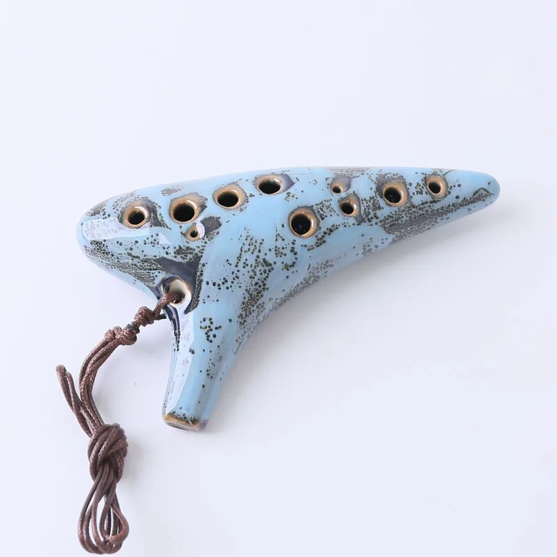 12-Hole Rice-Fired Soldering  Ocarina Alto C Tone Beginner Teaching Smooth Ocarina Sound Quality Ocarina